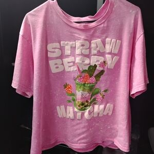 Rebellious One Pink Strawberry Matcha Tee